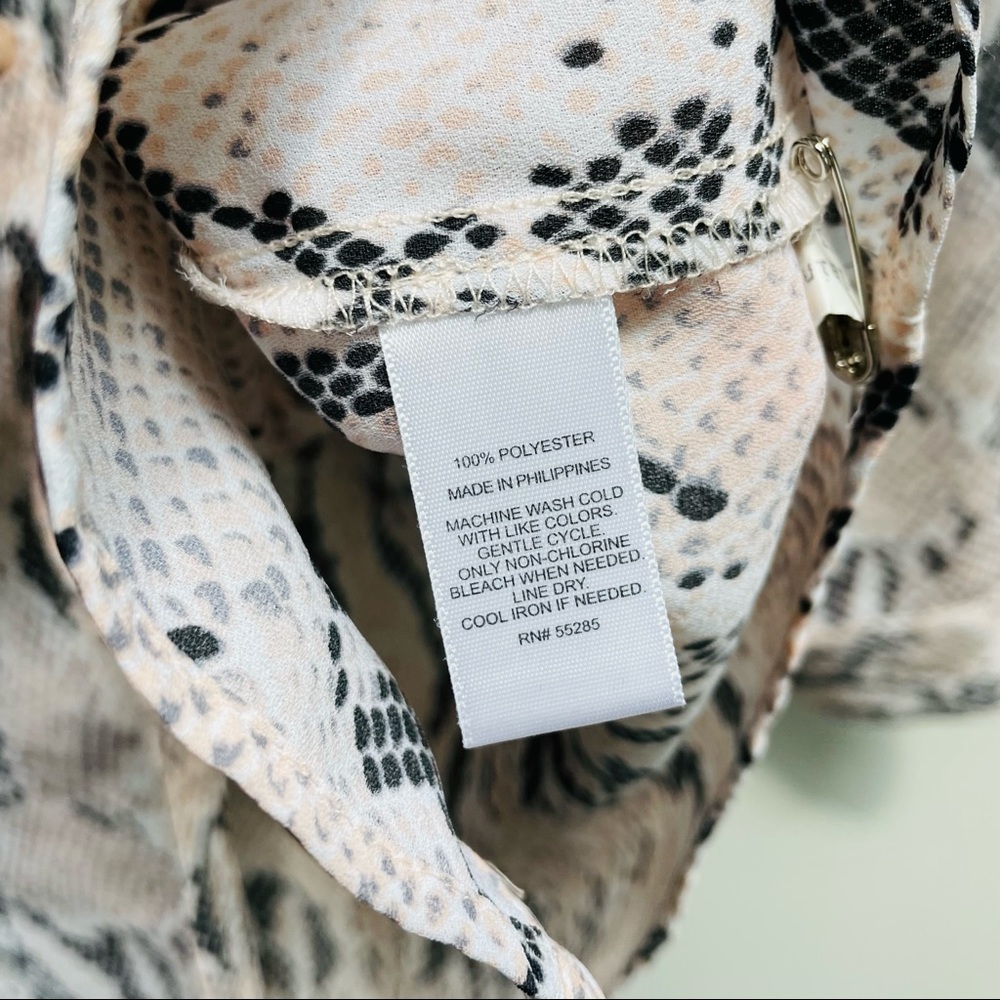 Express Portofino Shirt Button Up Python Snake Pr… - image 5